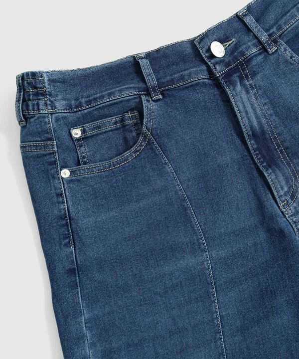 Jeans Straight Con Costuras Para Mujer Curvy