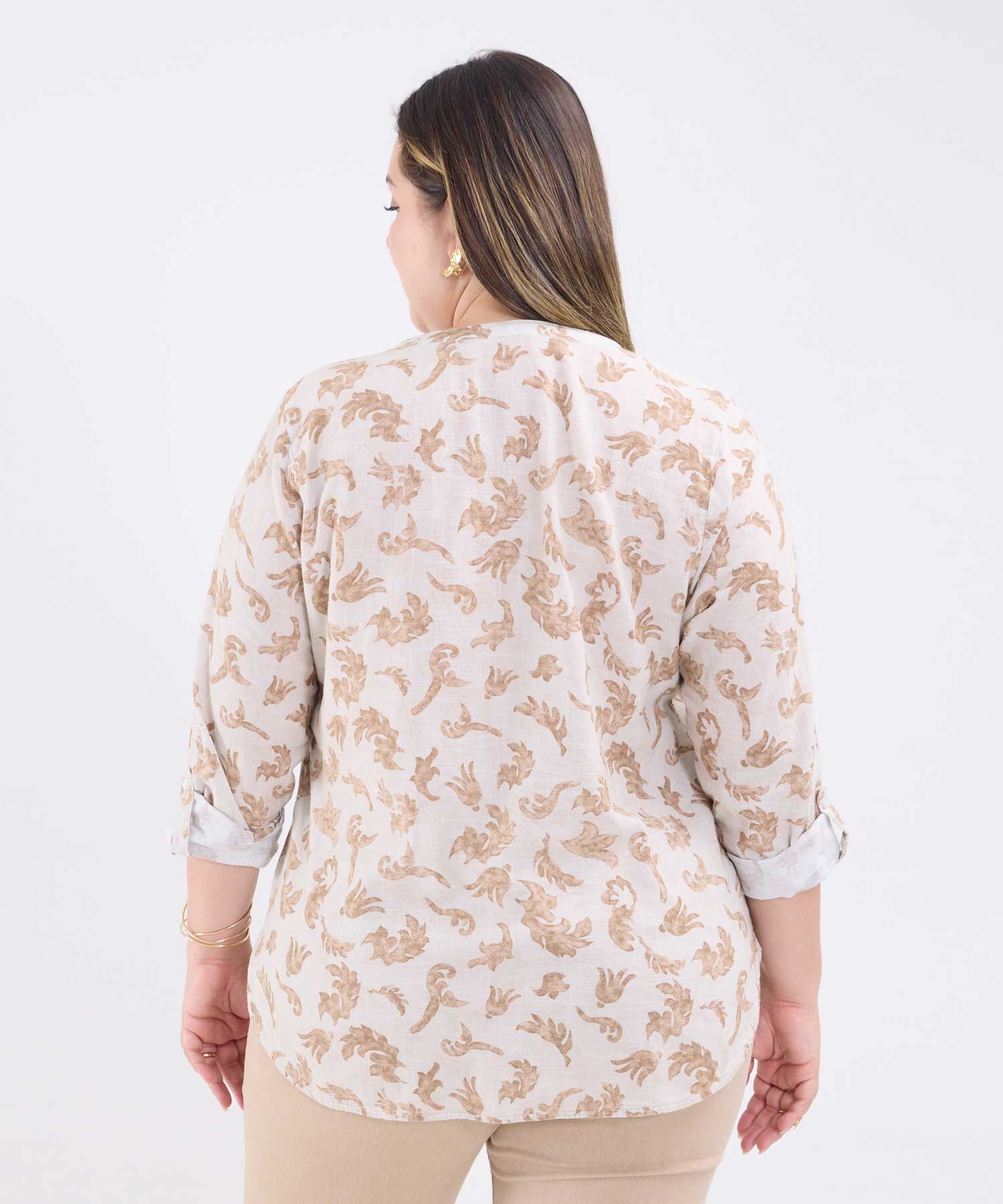 Blusa Estampada Escote en V
