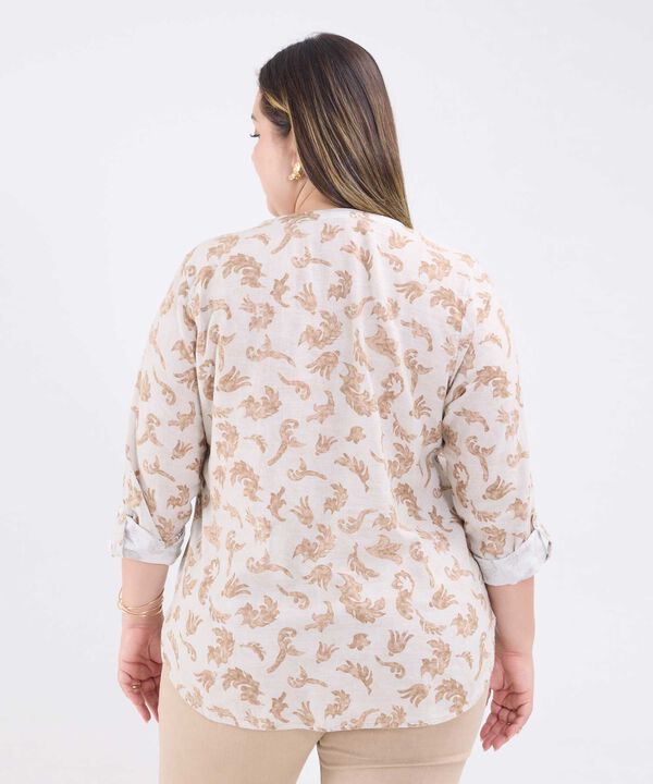 Blusa Estampada Escote en V