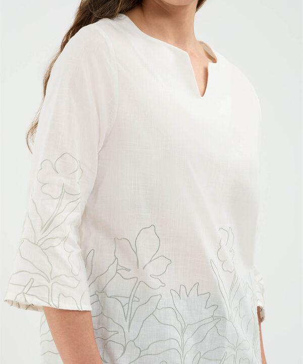 Blusa Estampada Efecto Rústico image number null