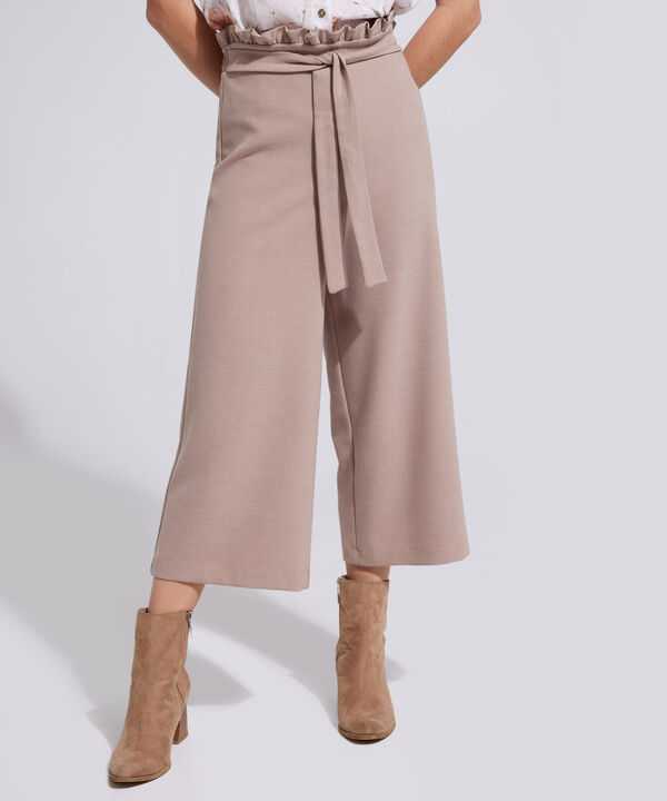 Pantalón Moda Bota Amplia Unicolor