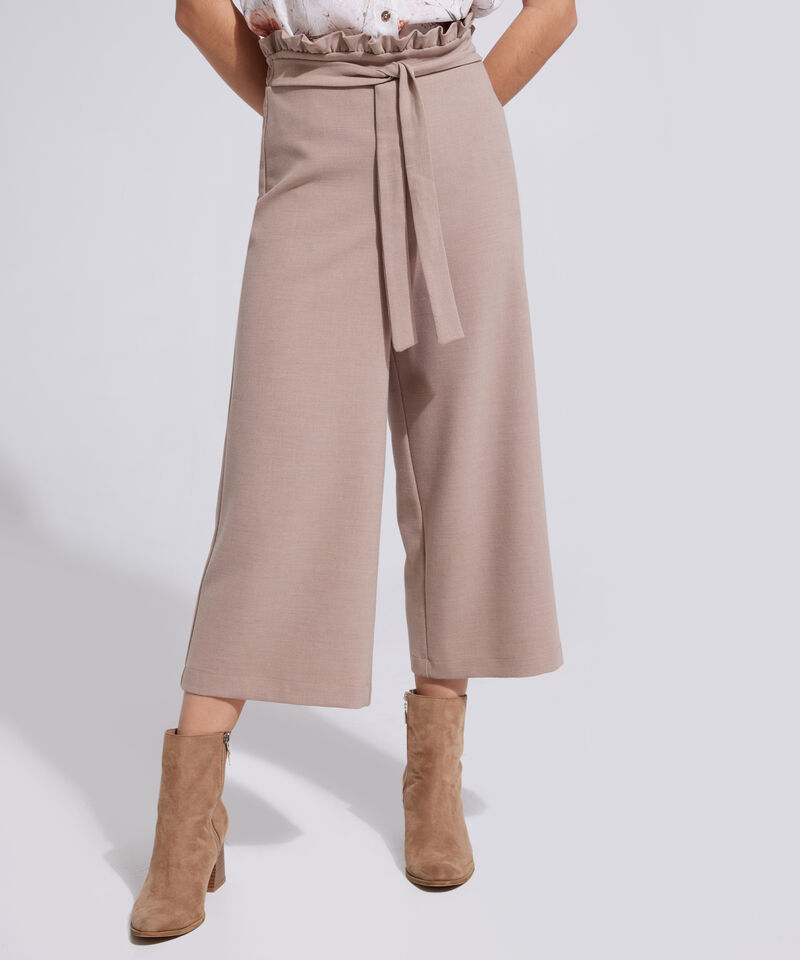 Pantalón Moda Bota Amplia Unicolor