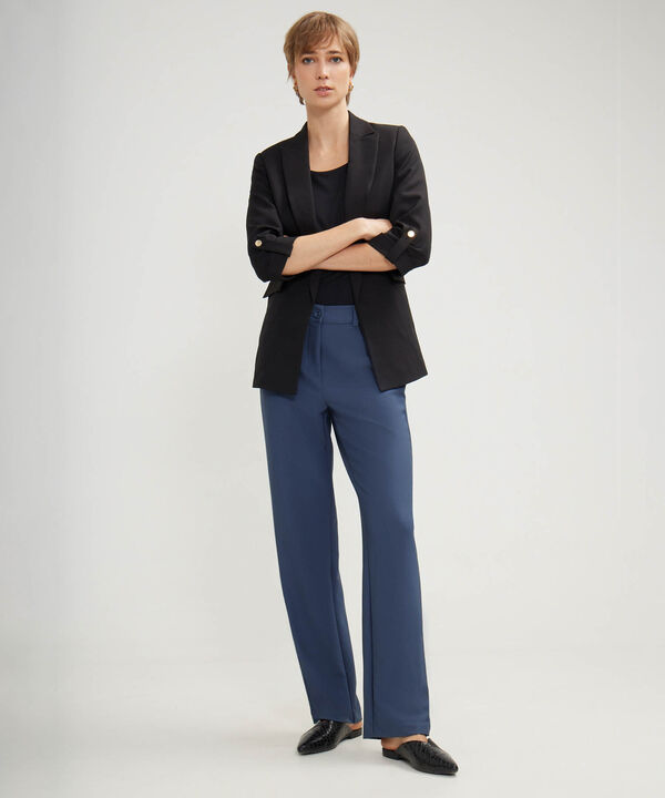 Blazer Unicolor Con Charretera image number null