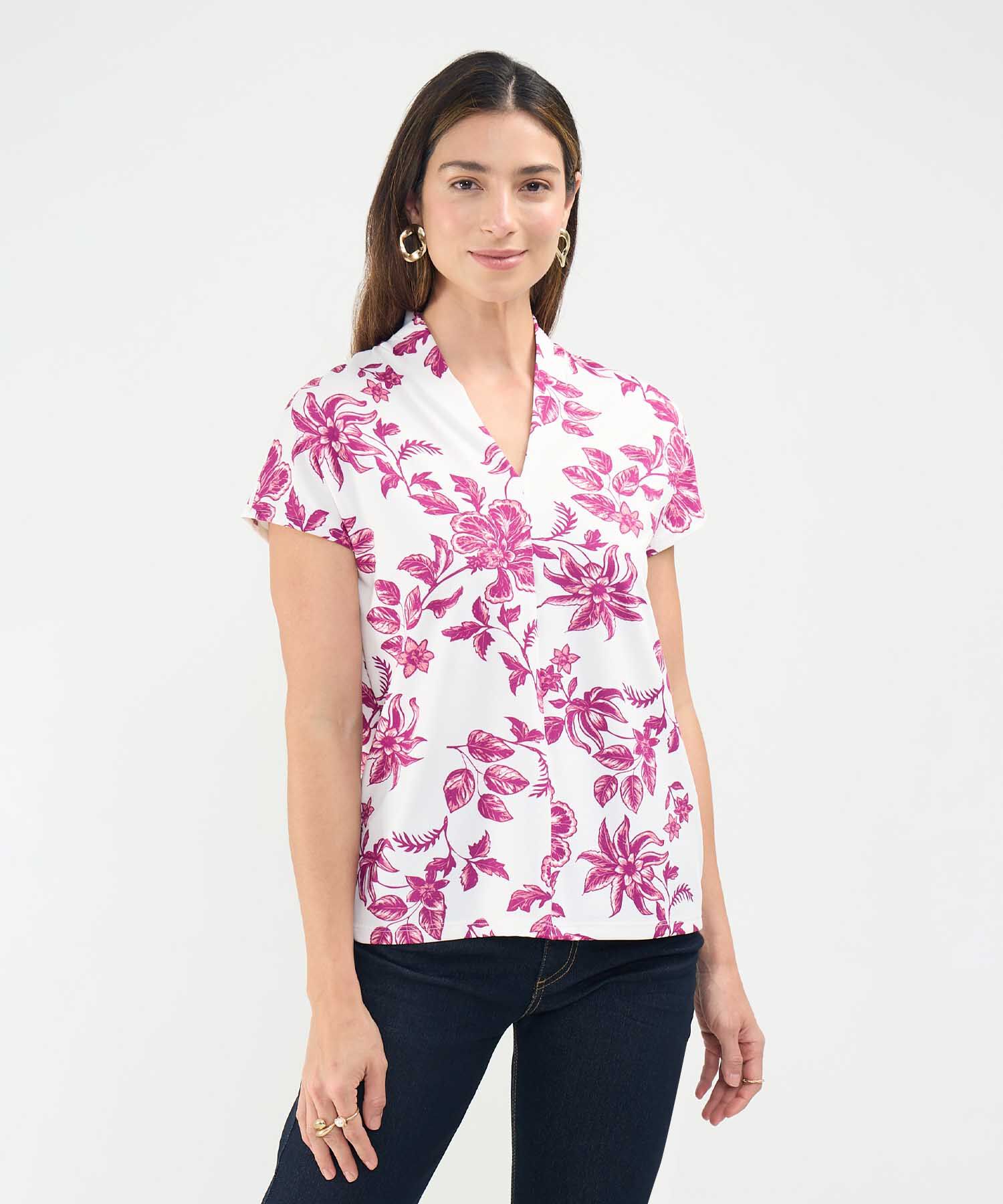 Camiseta Estampada Cuello en V