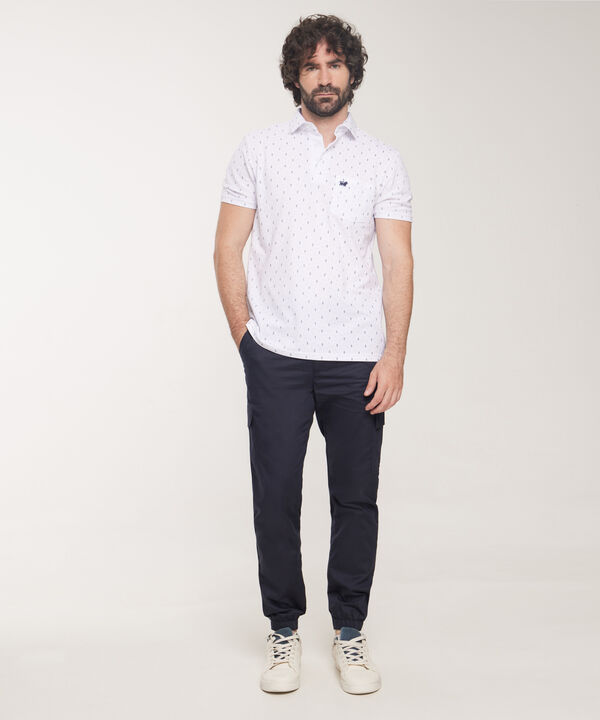 Polo Cuello Maquina Estampada Con Bolsillo image number null