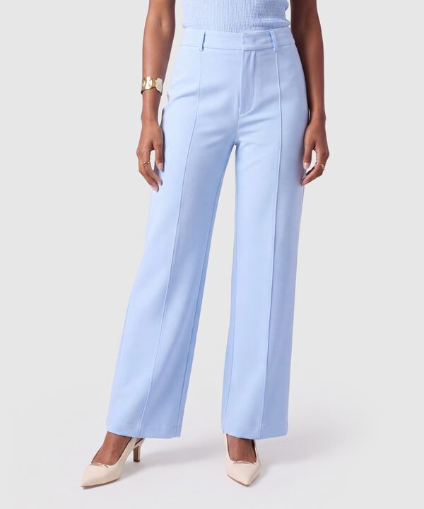 Pantal&oacute;n Wide Leg Con Costura Mujer