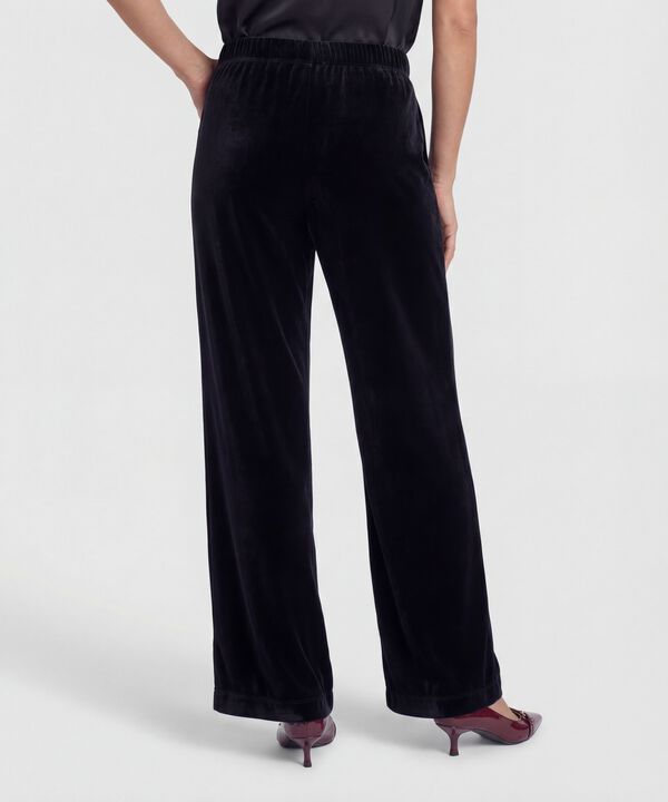 Pantalon Con Textura Unicolor 