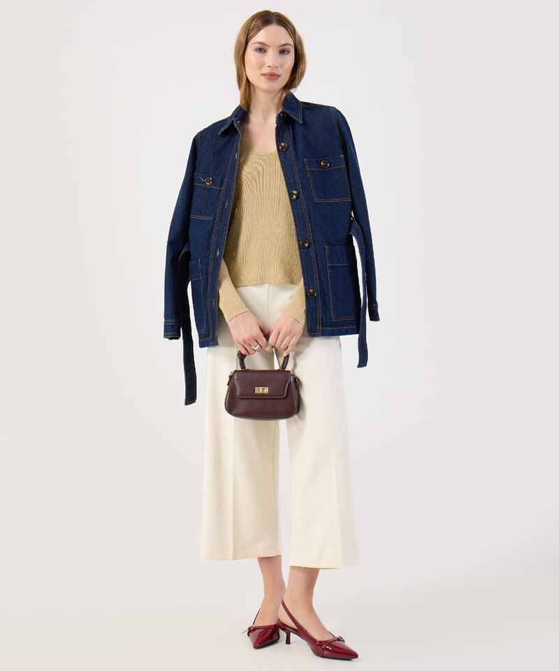 Saco Fino Tejido Cuello V Elegante Para Mujer