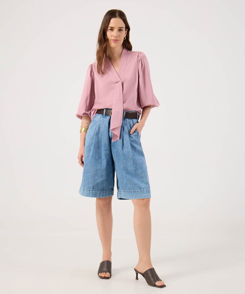 Blusa Manga ¾ Con Detalle