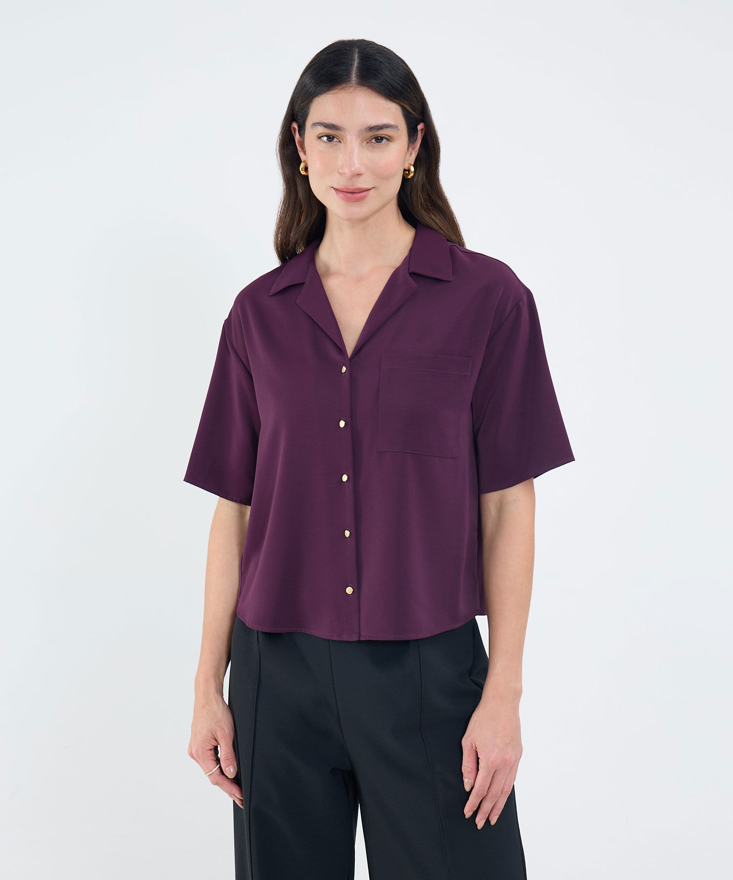 Camisa Manga Corta Unicolor