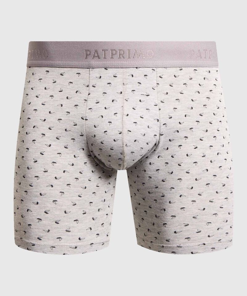 B&oacute;xer Largo Ergon&oacute;mico con Microdise&ntilde;o Geom&eacute;trico para Hombre