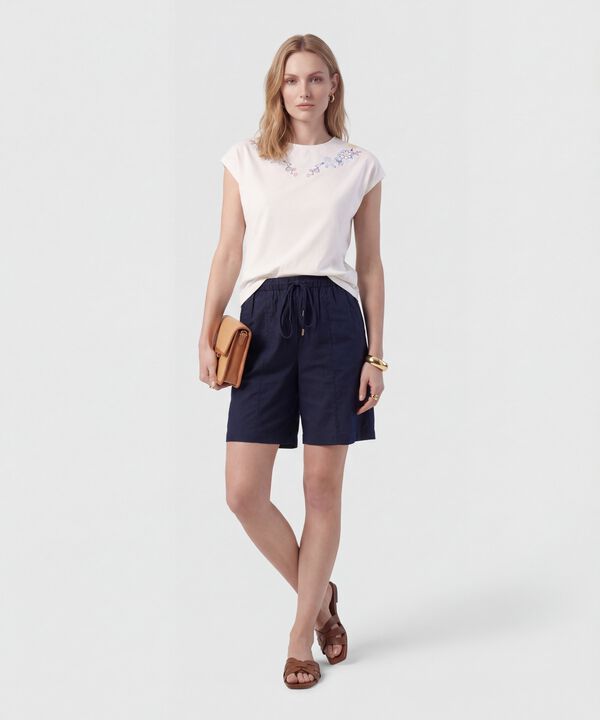 Bermuda De Silueta Fluida Para Mujer