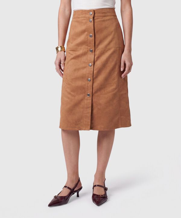 Falda Midi Abotonada para Mujer image number null