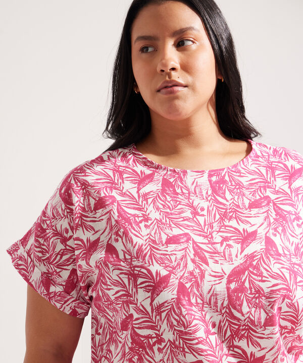 Blusa en Lino Estampada 