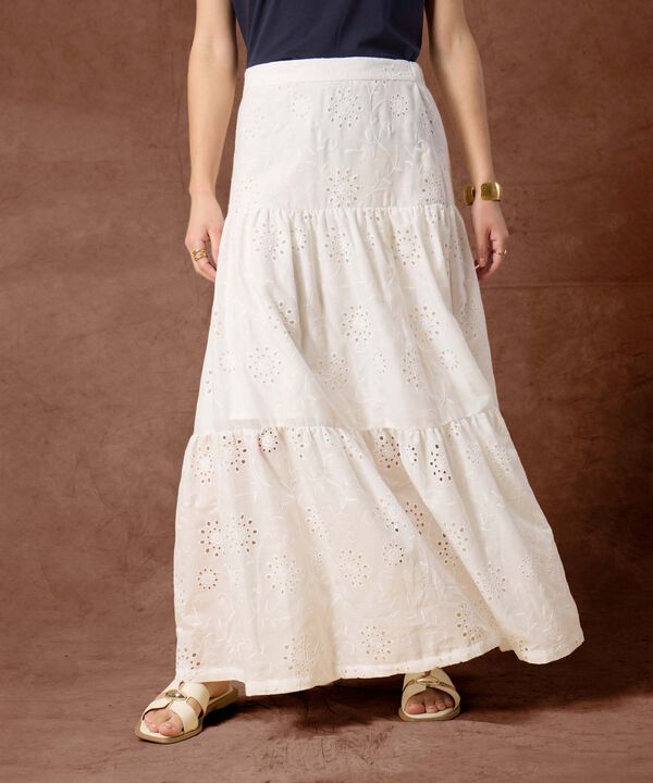 Falda Calada Para Mujer Diseño Larga De Volantes