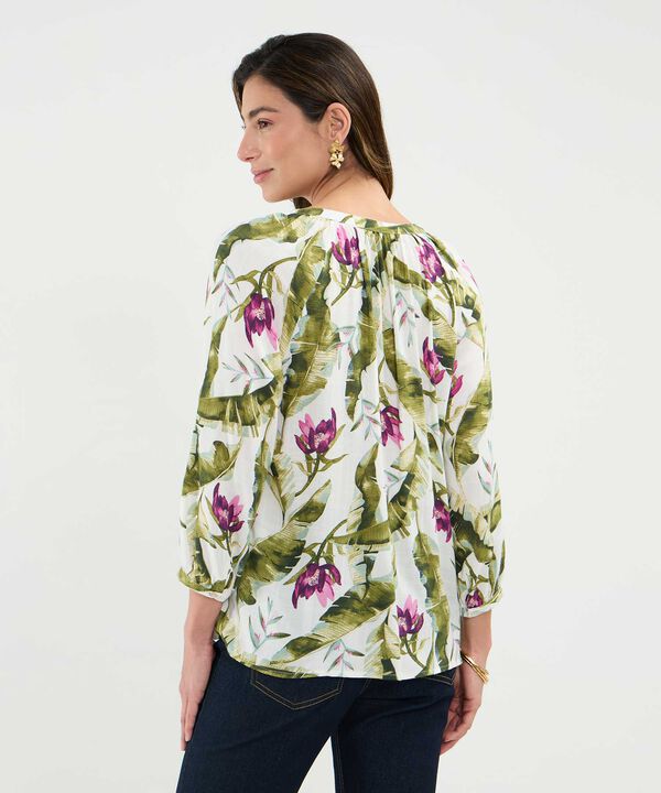 Blusa Estampada Escote en V