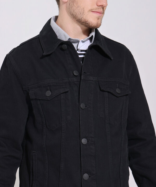 Chaqueta Trucker Tono Negro image number null