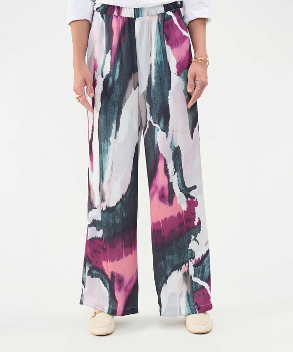 Pantalón Fluido Estampado image number null