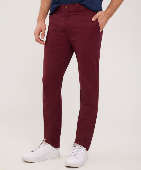 Pantalón Chino Sin Prenses, Bolsillos Diagonales y De Ribete image number null