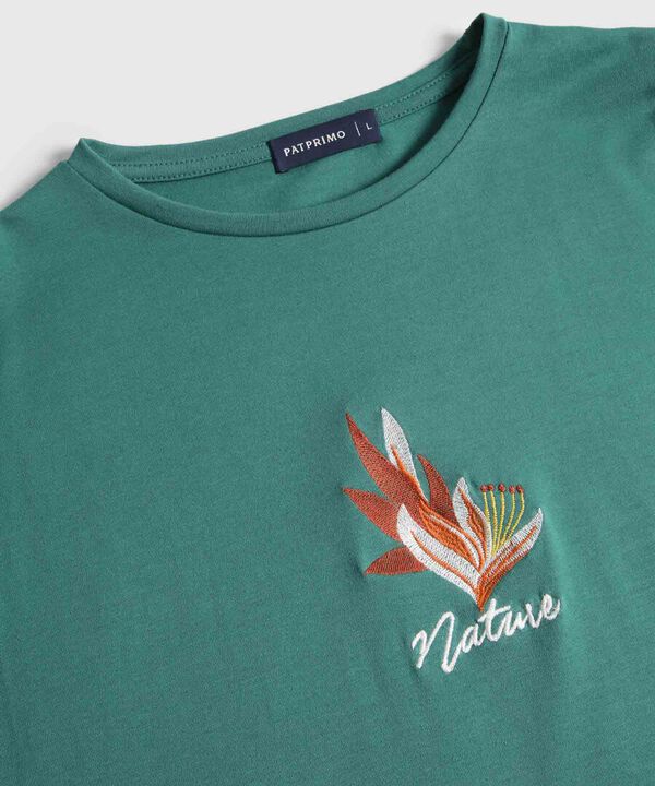 Camiseta Estampada Con Recogido En Mangas  image number null