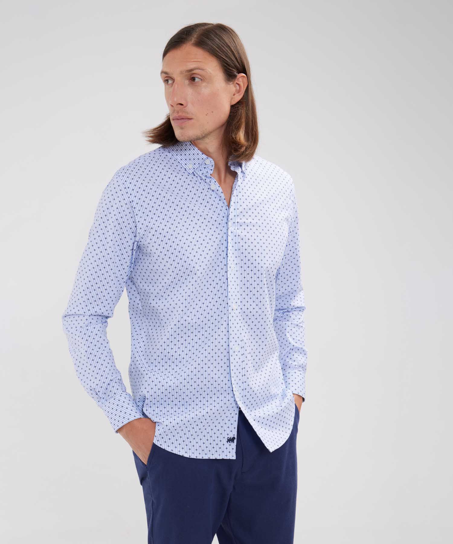 Camisa cuello button down top