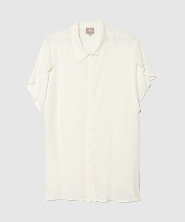 Camisa Manga Corta Tipo Pétalo