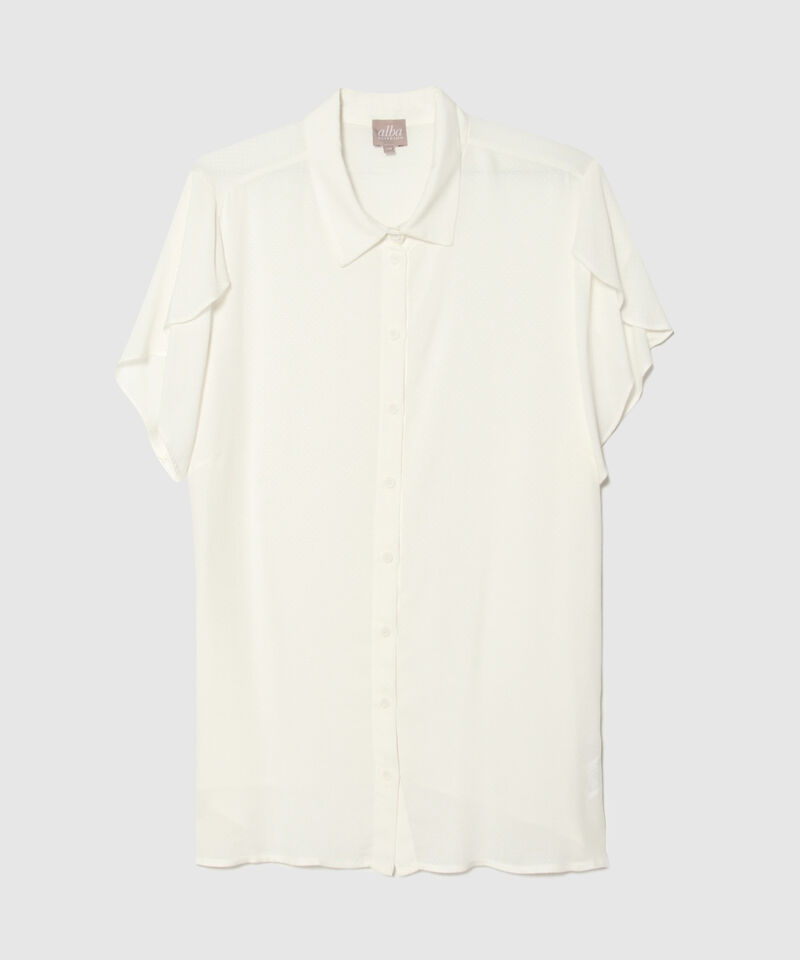 Camisa Manga Corta Tipo Pétalo