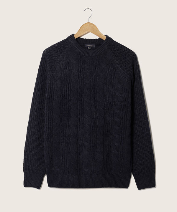 Saco Cuello Redondo Con Frente Trenzado