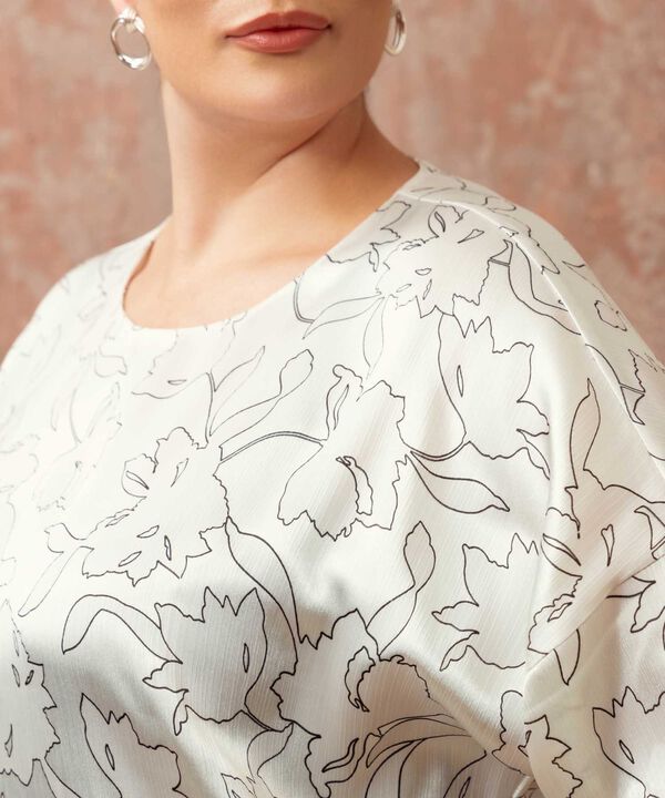 Blusa Estampada Manga 3/4 