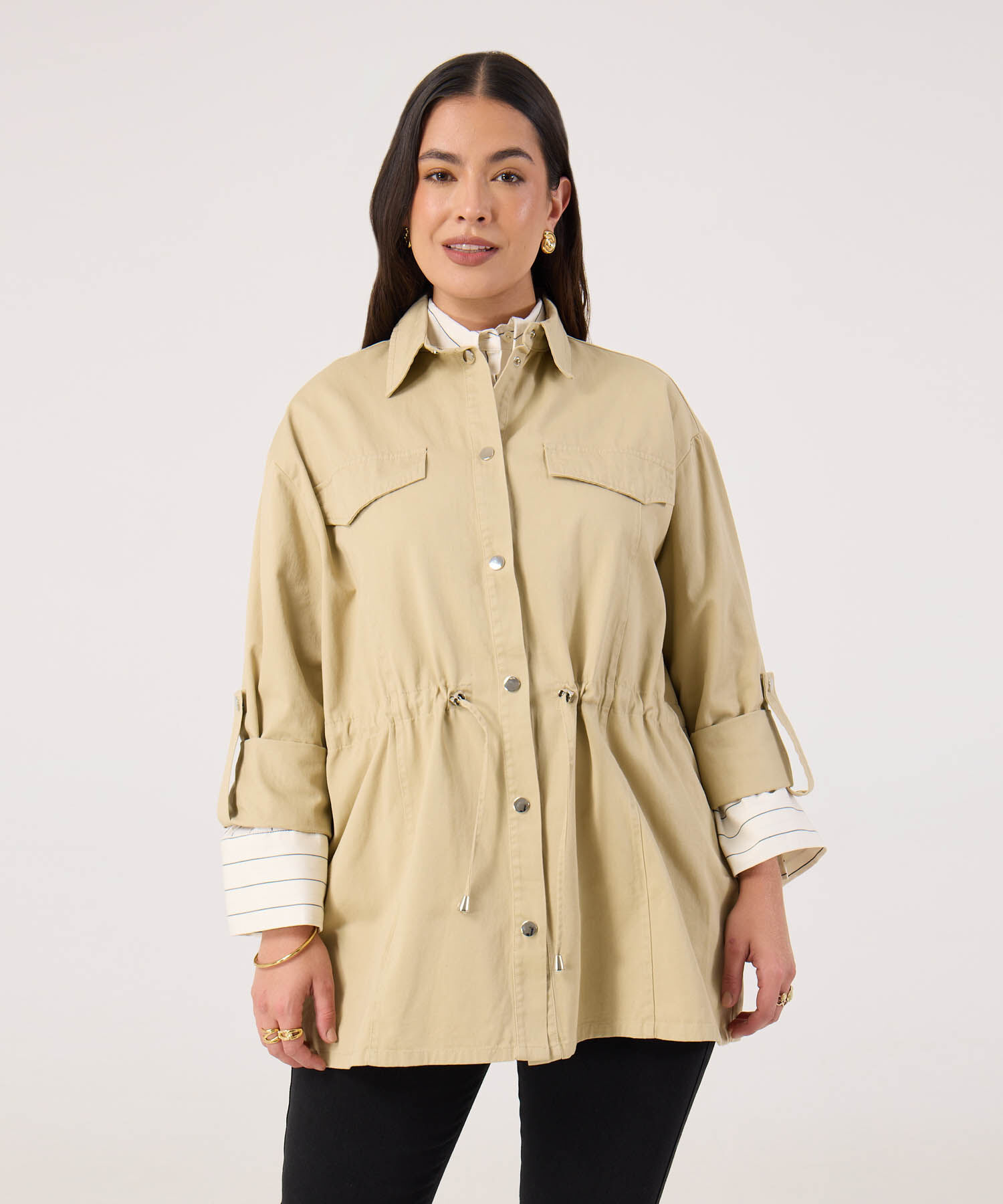 Chaqueta Para Mujer Curvy Destructurada