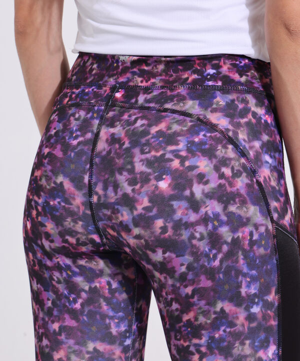Leggings Estampado, Medio Con Tiro Alto Y Cortes Laterales