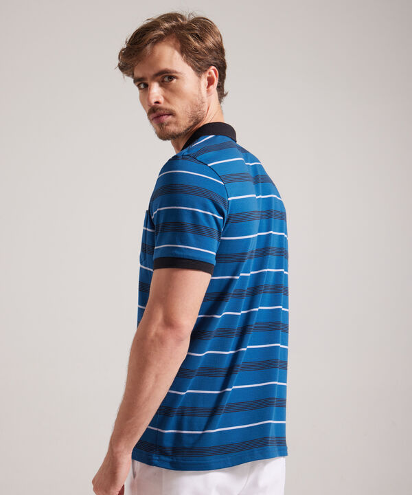 Polo Cuello Y Puños Tejidos Con Bolsillo, Jersey Preteñido, Silueta Regular Fit