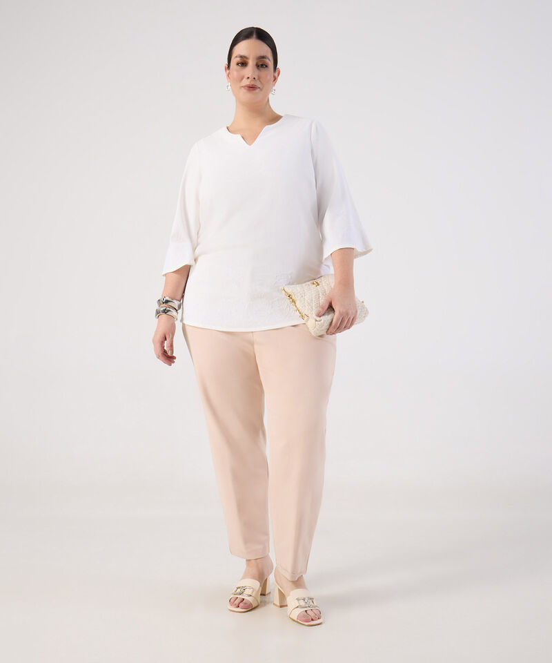 Pantal&oacute;n Clasico Unicolor para Mujer Curvy