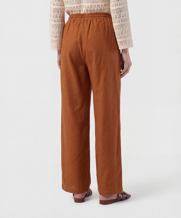 Pantal&oacute;n Wide Leg Con Bolsillos Para Mujer