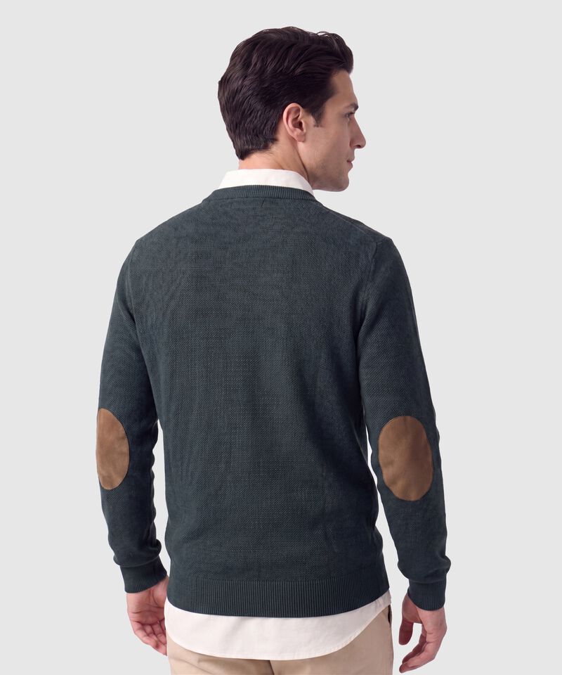 Saco Tejido De Cuello Redondo Para Hombre