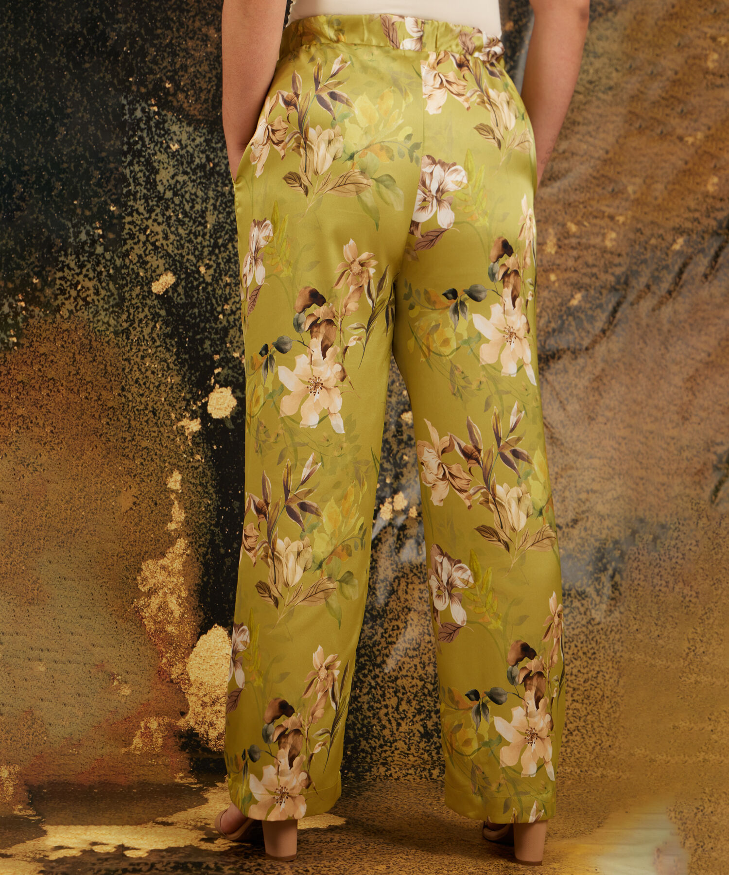 Pantalón Fluido Con Pretina Encauchada