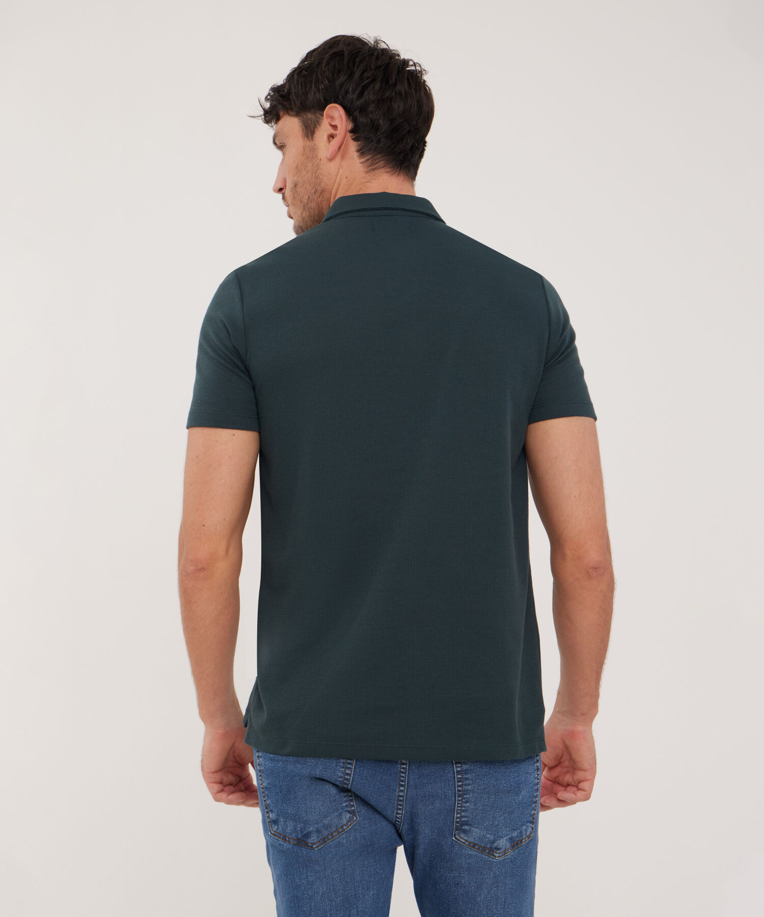 Polo Unicolor Cuello Maquina