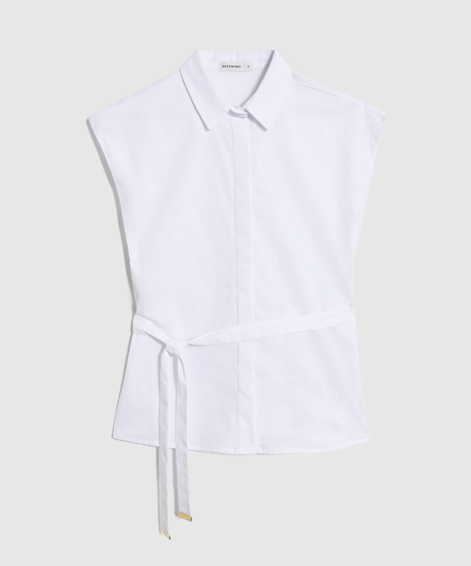 Camisa Minimalista Con Lazo Para Mujer