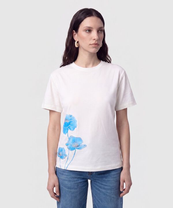 Camiseta Cuello Redondo Estampada Para Mujer