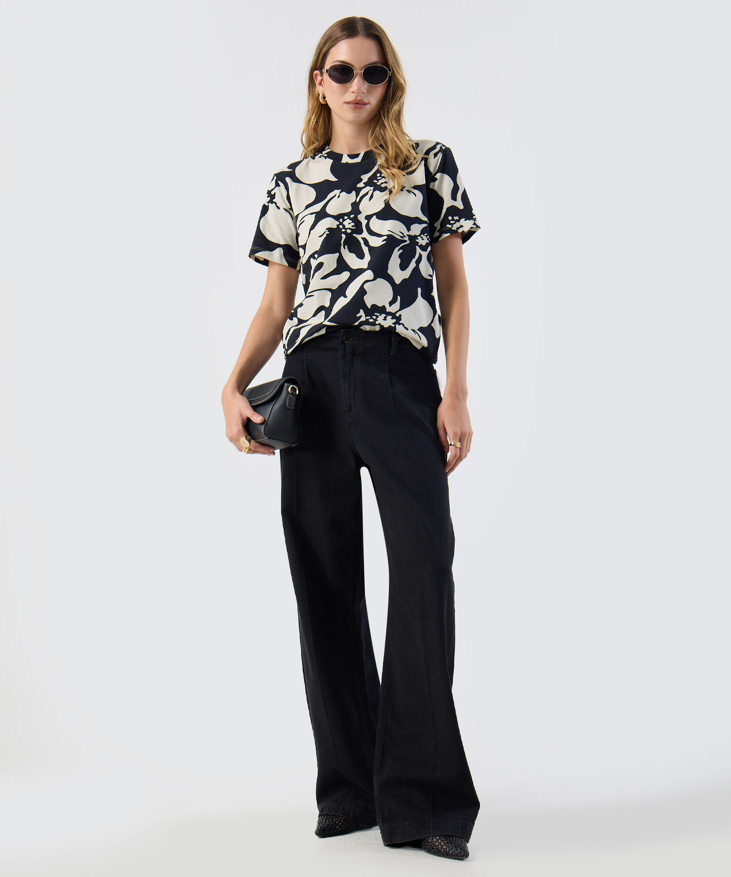 Camiseta Silueta Recta Para Mujer