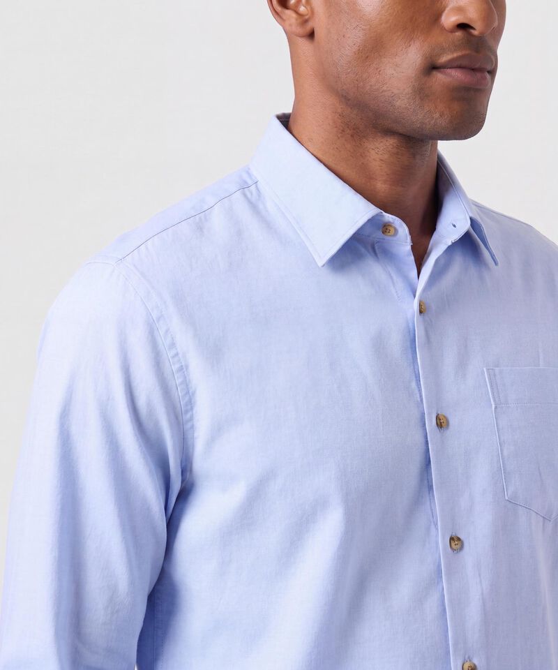 Camisa Manga Larga con Bolsillo Para Hombre
