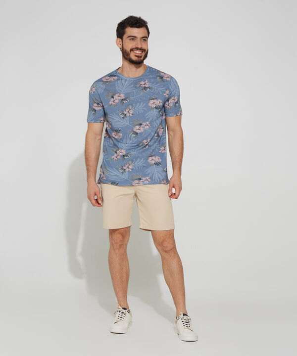 Camiseta Estampada De Manga Corta Para Hombre