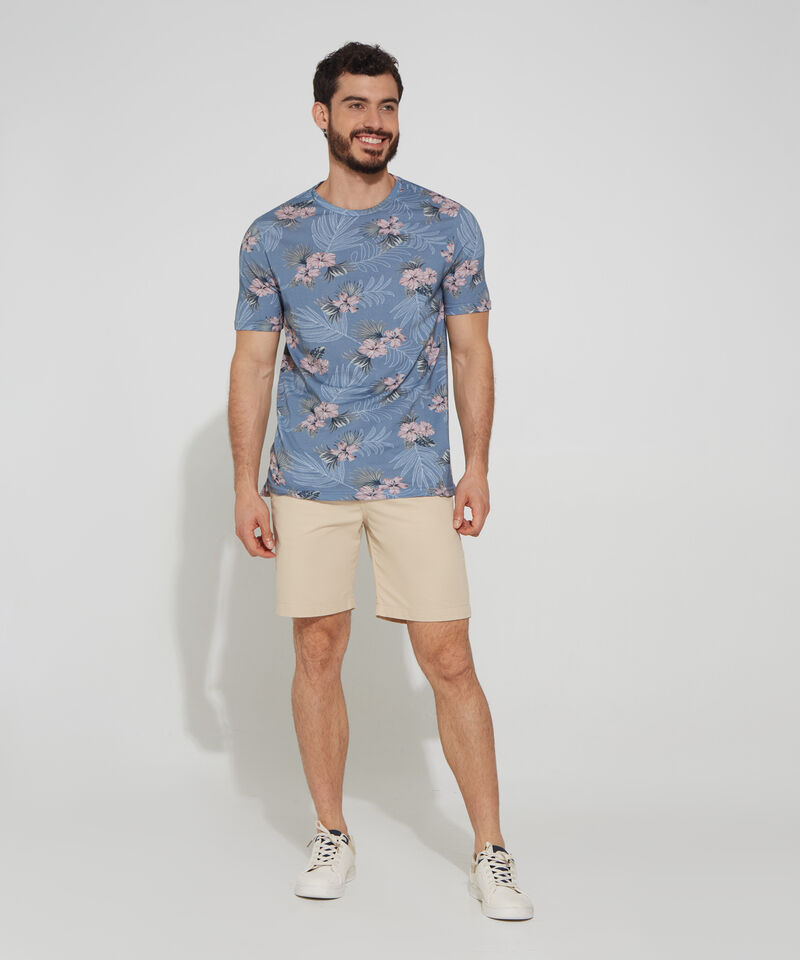 Camiseta Estampada De Manga Corta Para Hombre