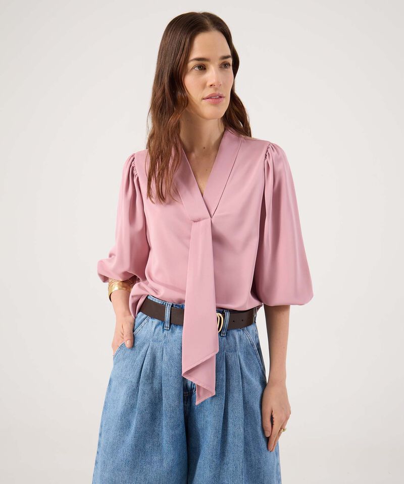 Blusa Manga ¾ Con Detalle