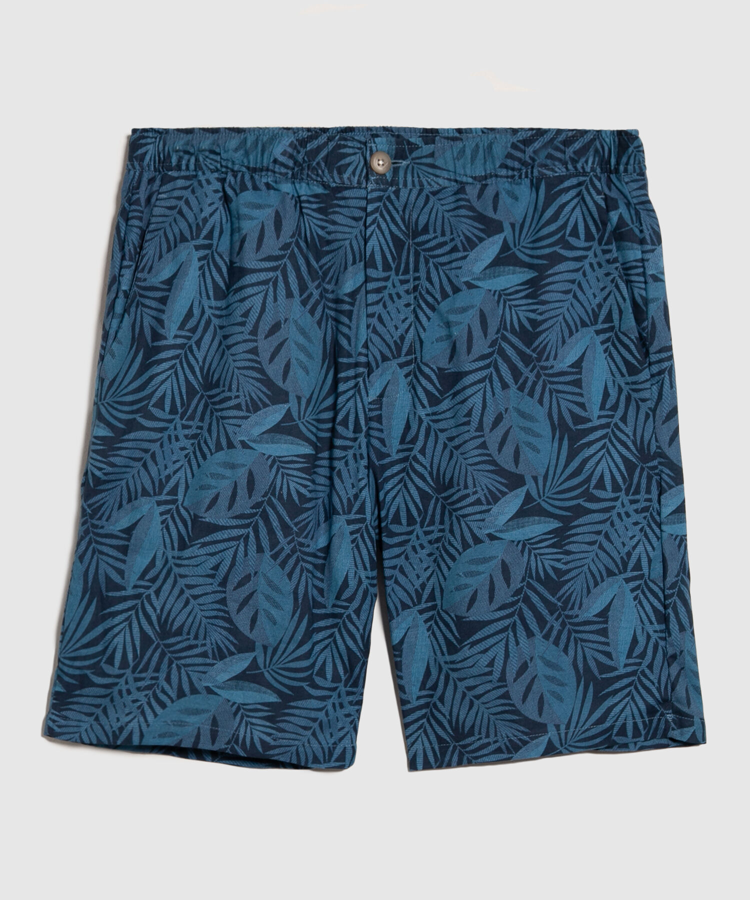 Bermuda Estampada en Efecto Lino