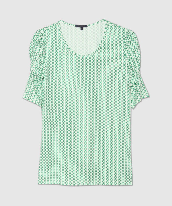 Camiseta Estampada con Ruche