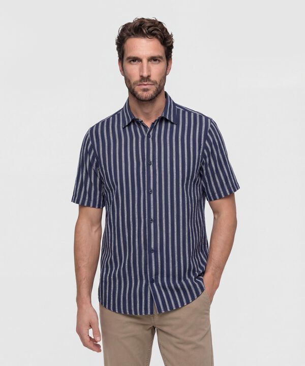 Camisa Hombre Manga Corta Estampada image number null