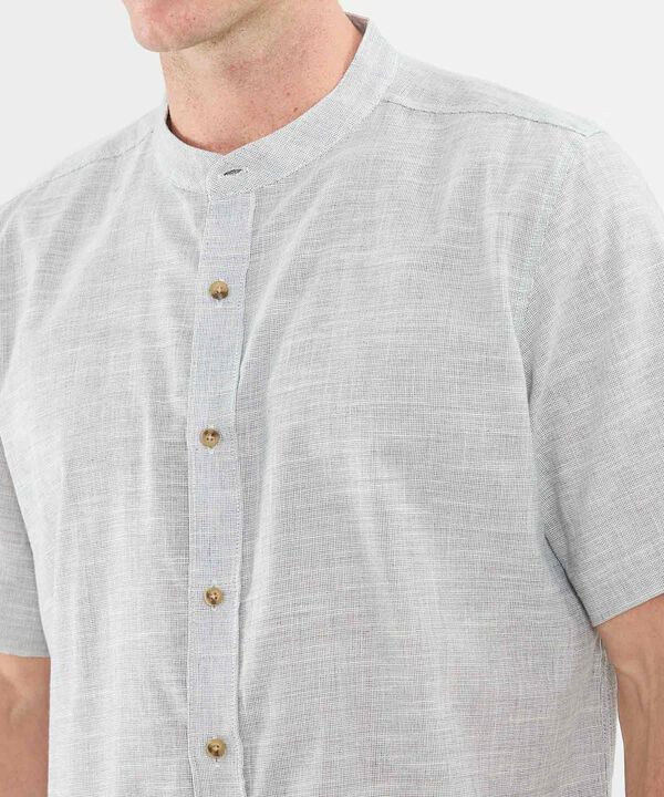 Camisa Manga Corta Cuello Neru Lino Para Hombre image number null