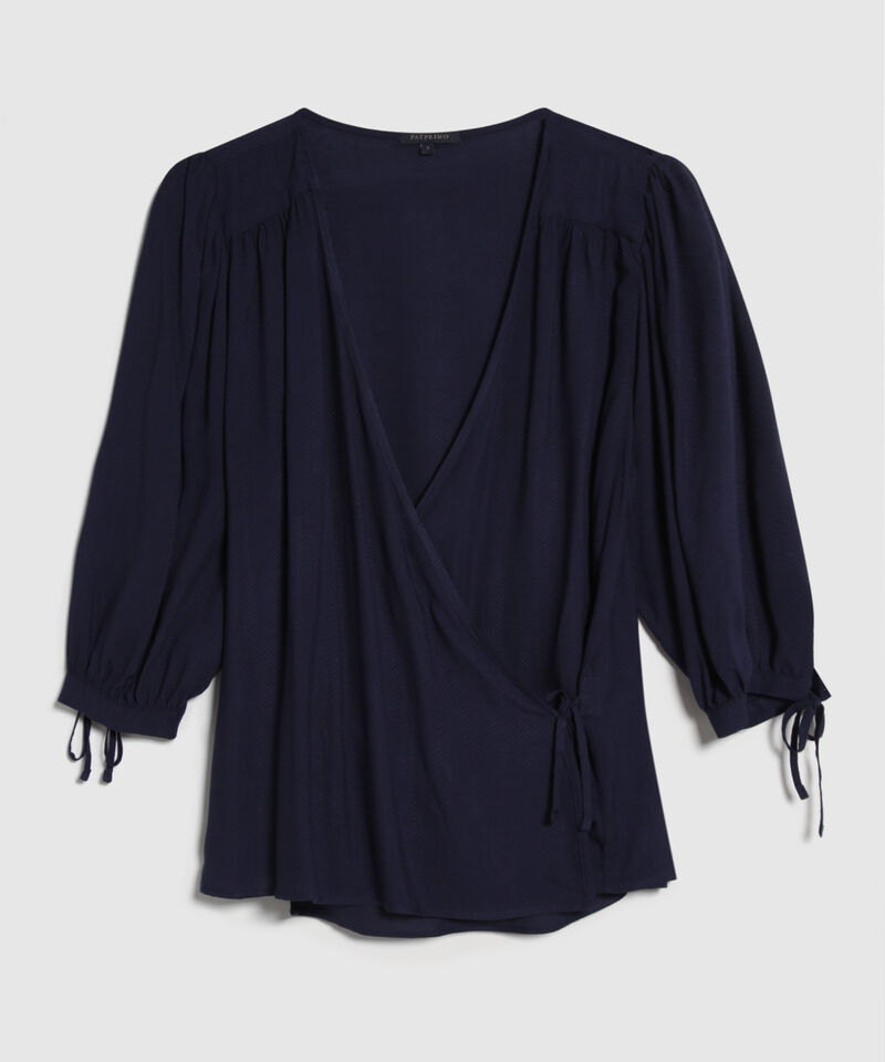 Blusa Manga 3/4 Puño De Anudar