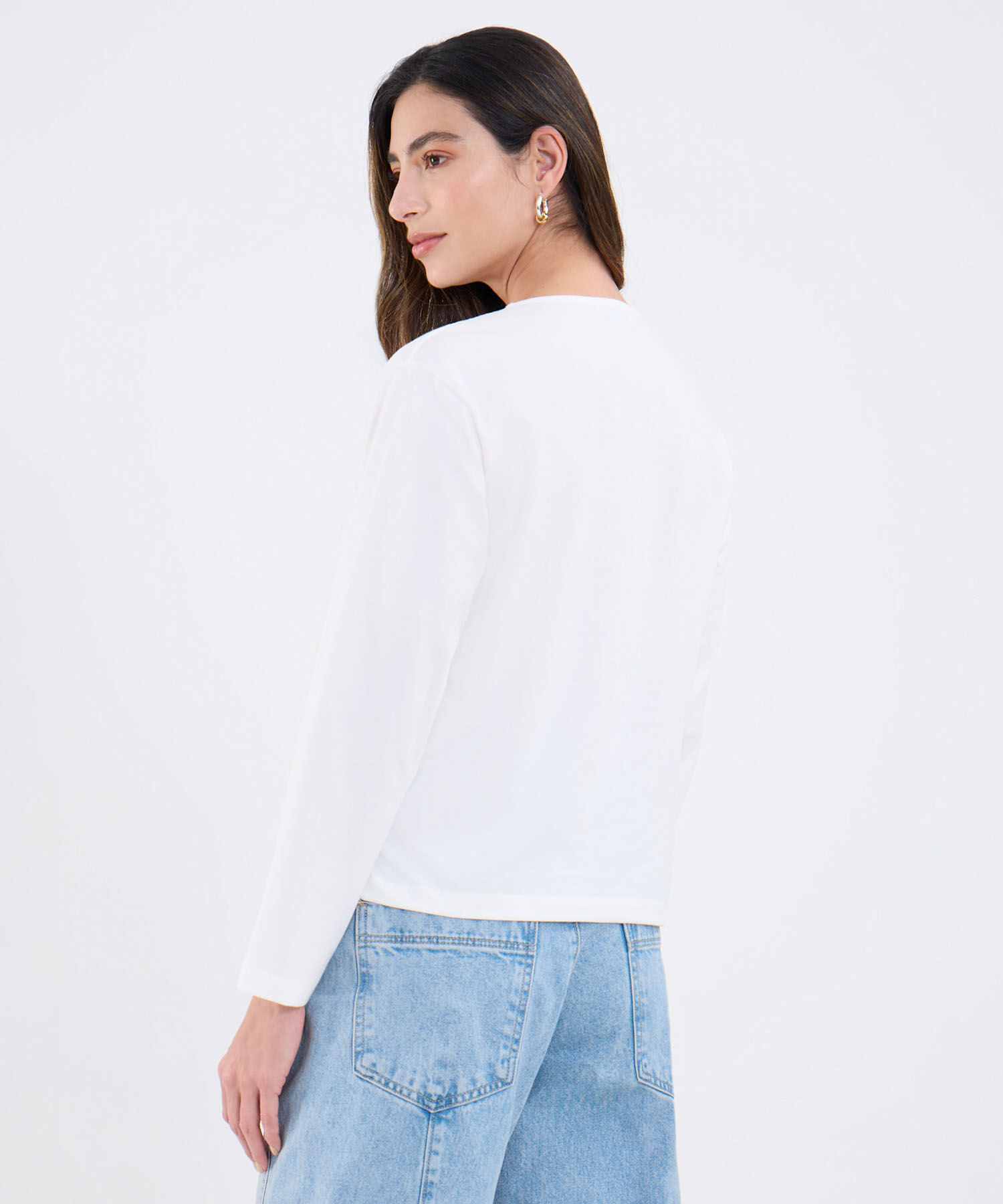 Camiseta Manga Larga Con Detalle